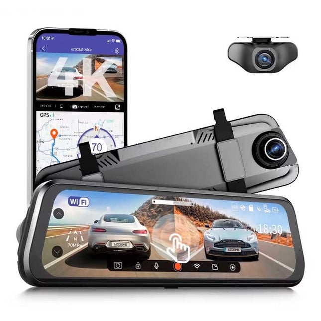 AZDome AR09 4K 2CH Full Mirror Wifi Touch Innenspiegel Dashcam