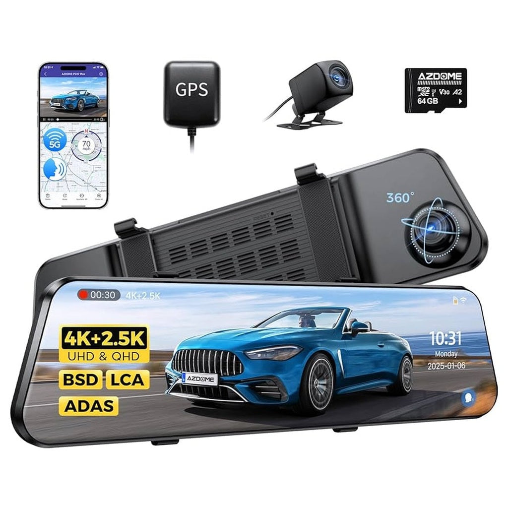 AZDome PG17 Max 4K 2CH Wifi GPS 64gb Dashcam