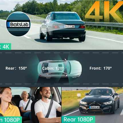 Botslab G980H 3CH 4K WiFi GPS 128 GB Dashcam
