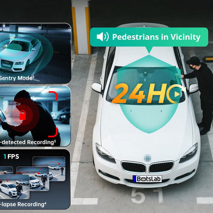 Botslab G980H 3CH 4K WiFi GPS 128 GB Dashcam