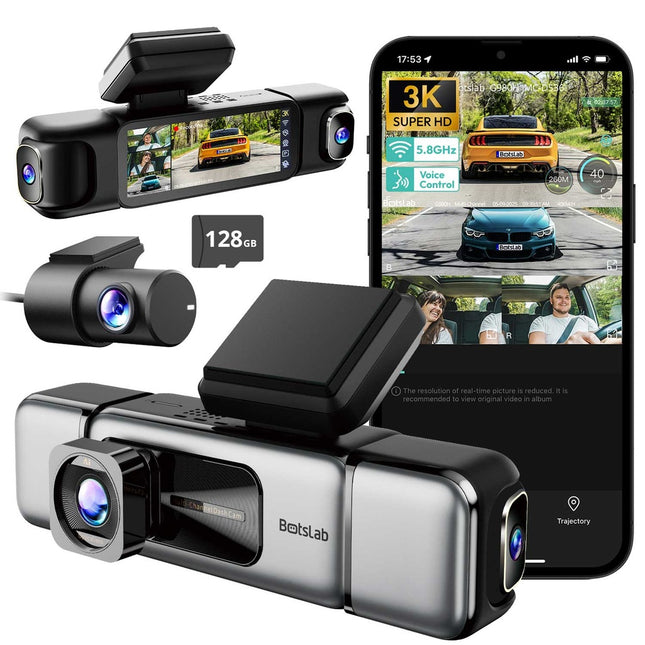 Botslab G980H 4CH 4K WiFi GPS 128 GB 360-Grad-Dashcam