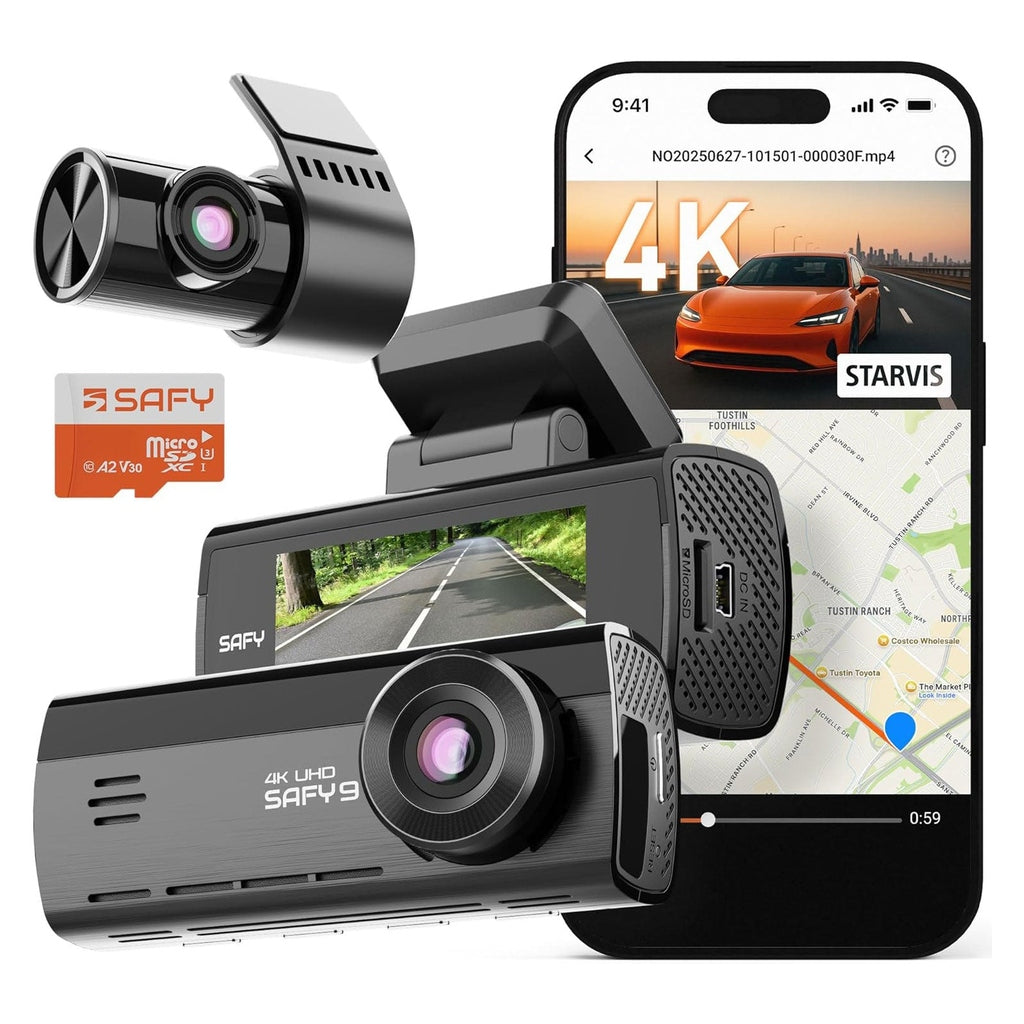 SAFY9 2CH 4K WiFi GPS 64 GB Dashcam