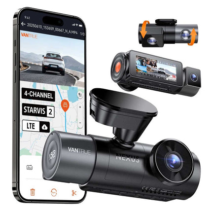 Vantrue N5S Cloud 2K 4CH Wifi GPS 360-Grad Dashcam