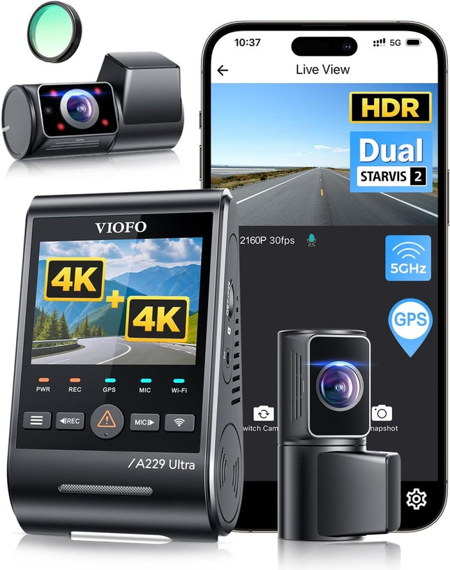 Viofo A229 Ultra 3CH 4K Wifi GPS Dashcam