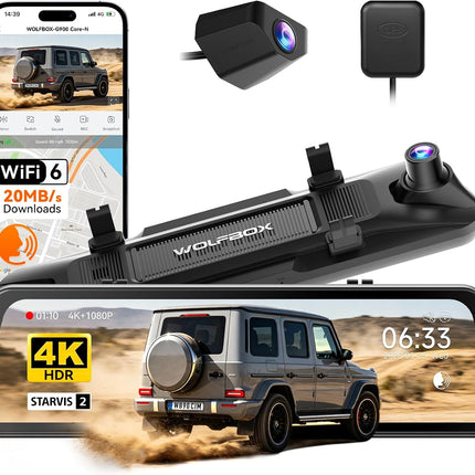 <tc>Wolfbox</tc> G900 Core 4K <tc>Wifi</tc> GPS-Spiegel <tc>Dashcam</tc>