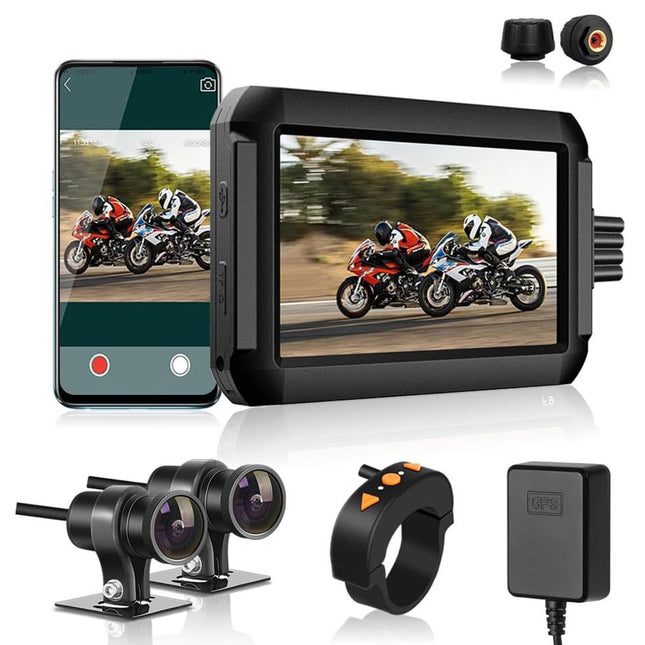Motocam F9 WiFi GPS 2CH Motorrad Dashcam